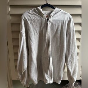 Hanes men’s zip up hoodie gray ecosmart